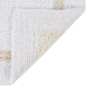 Hotel Collection White/Ivory 20 in. x 20 in. Contour 100% Cotton Bath Rug