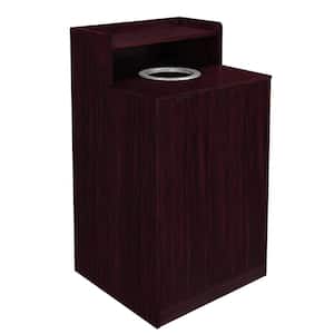 Commercial 32 Gal. Mahogany Indoor Trash Receptacle Lidless