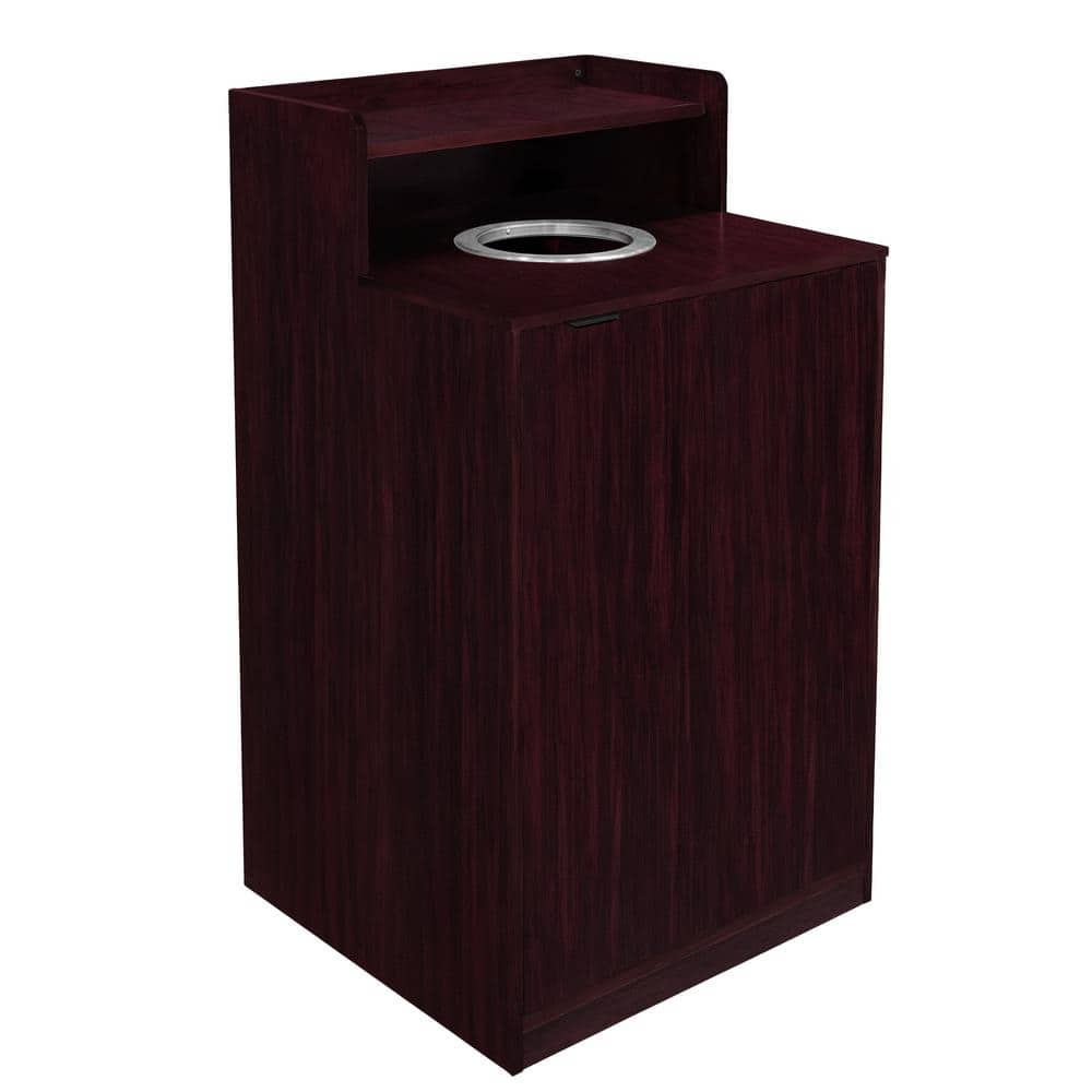Carnegy Avenue Commercial 32 Gal. Mahogany Indoor Trash Receptacle