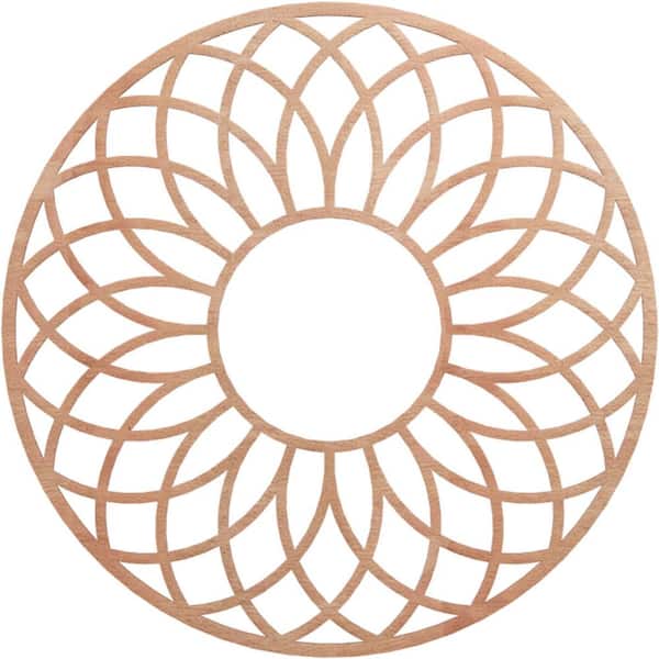 0.25 in. x 36 in. x 36 in. Wood Medallion Moulding