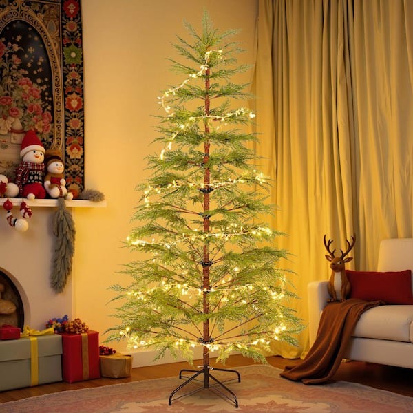 Green 6 ft. Artificial Full Christmas Tree with LED Lights and