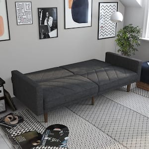Paige Gray Linen Upholstered Futon