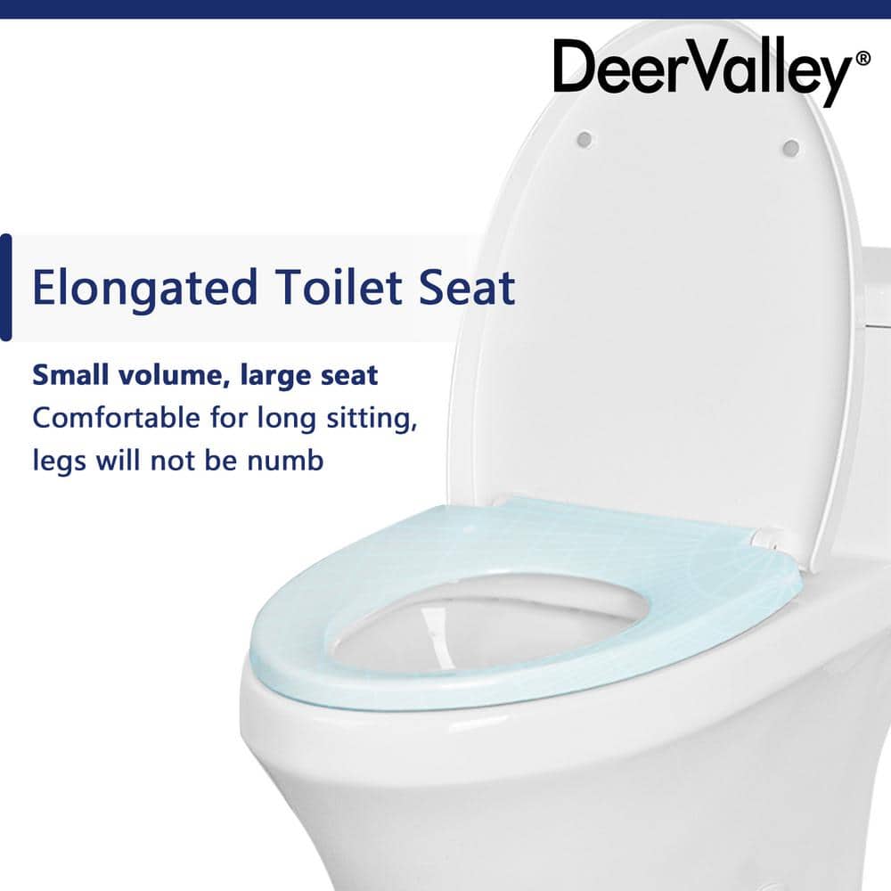 White Elongated One-Piece Dual Flush High Efficiency Toilet