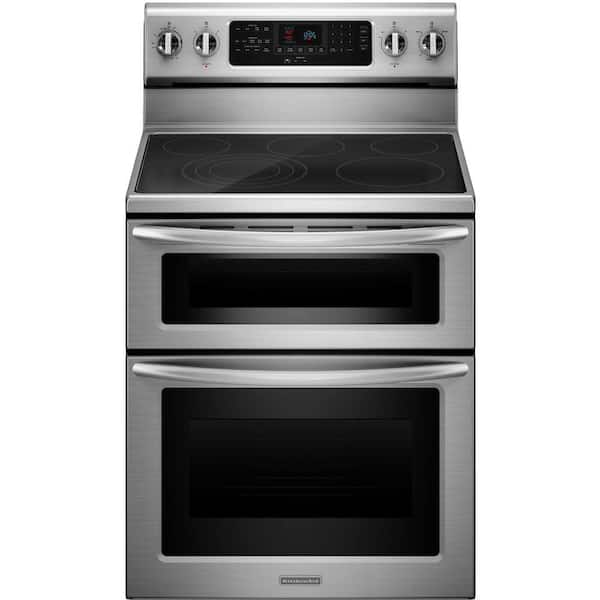 KitchenAid Architect Series II 6.7 cu. ft. Double Oven Electric Range with Self-Cleaning Convection Oven in Stainless Steel