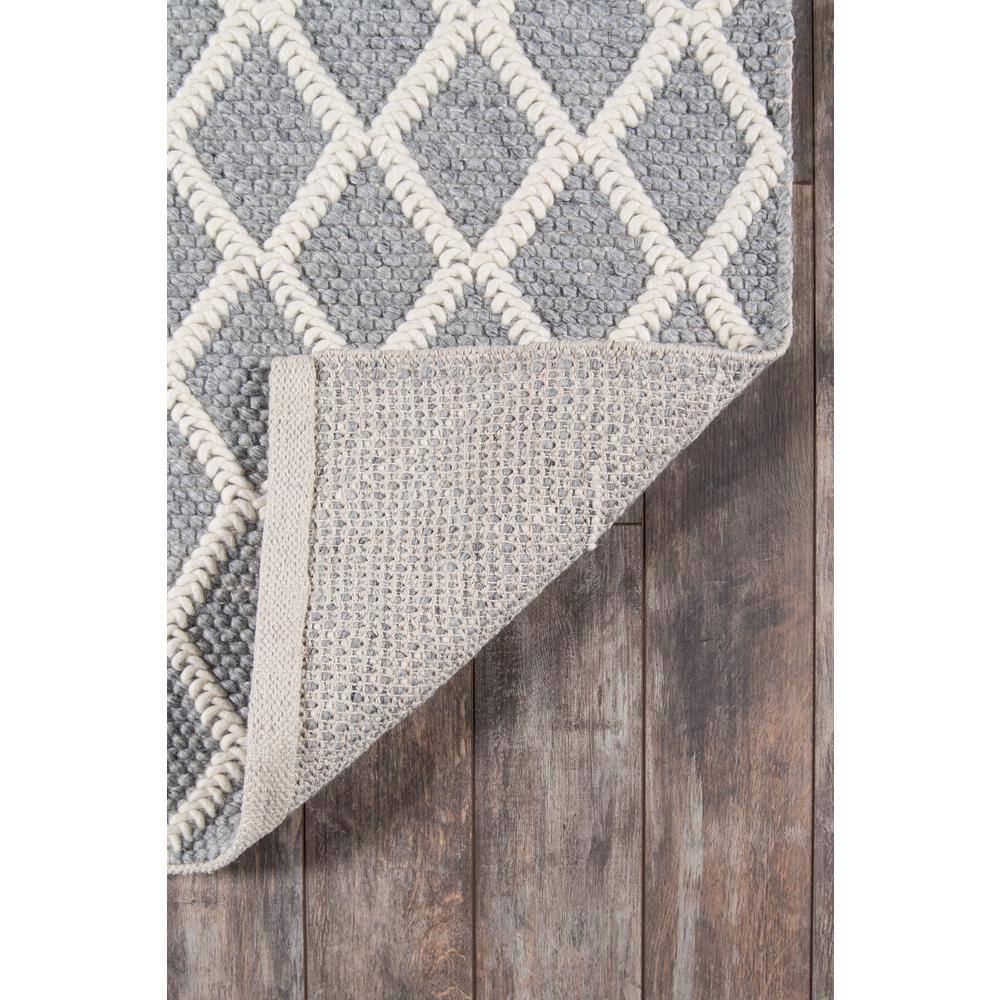 Gray Geometric Wool and Viscose Handmade 2' x 3' Area Rug