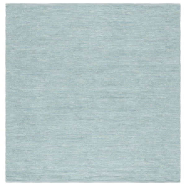 Montauk 6 ft. x 6 ft. Turquoise Modern Solid Square Area Rug
