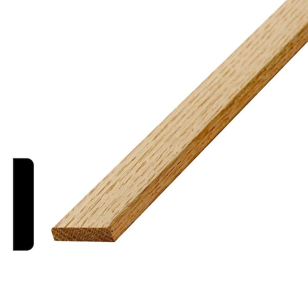 5/16 in. D x 1.7/16 in. W x 96 in. L Oak Wood Mullion Moulding Pack (10-Pack)