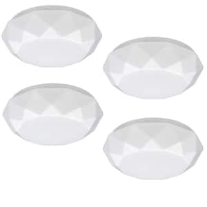 12 in. Diamond Color Selectable LED Flush Mount Ceiling Light 910 Lumens Dimmable (4-Pack)