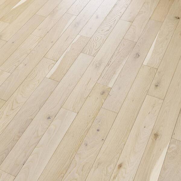 Mohawk Celestial Sky Smoked Oyster Oak 0.37 in. T x 5 in. W Wirebrushed Engineered Hardwood Flooring (29.53 sq. ft./case)