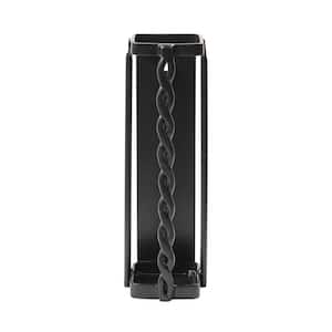 9 in. Tall Graphite Rustic Twisted Rope Match Holder