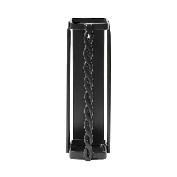 ACHLA DESIGNS 9 in. Tall Graphite Rustic Twisted Rope Match Holder