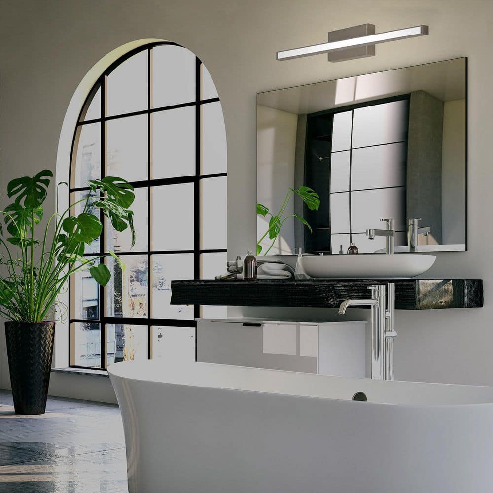 Parallax 18" Brushed Nickel Minimalist LED Vanity Light