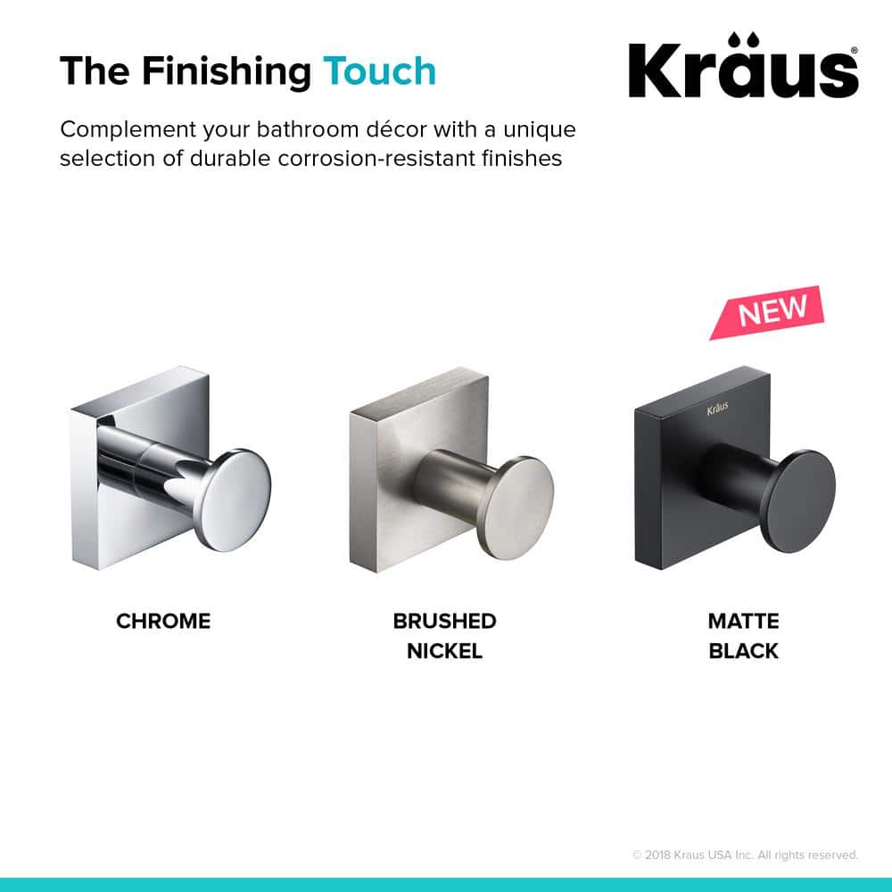 Ventus Chrome Wall Mounted Single Towel Hook