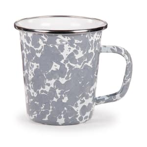 Grey Swirl 16 oz. Enamelware Latte Mug Set of 4