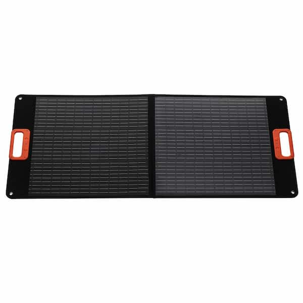 Technaxx TX-206 100W Foldable Solar Panel 100W 0.14ft. Height with 2 Solar Panels Monocrystalline Silicone with High Transparency