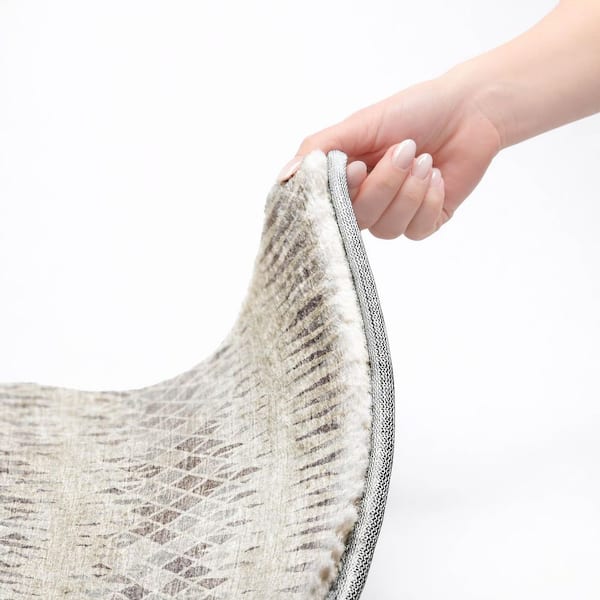 Dream Shag Premium Machine Washable Abstract ADS38 Beige 8 ft. x 10 ft. Area Rug