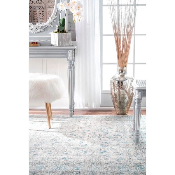 Woven Textured Aqua Bath Rug Aqua - Opalhouse™