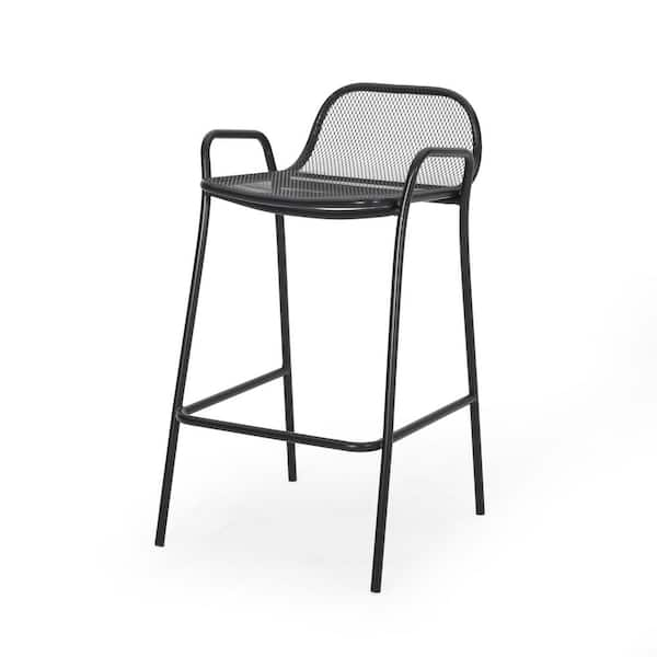 black metal outdoor bar stools