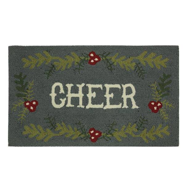 Home Accents Holiday Cheer 17 in. x 29 in. Hand Hooked Holiday Mat