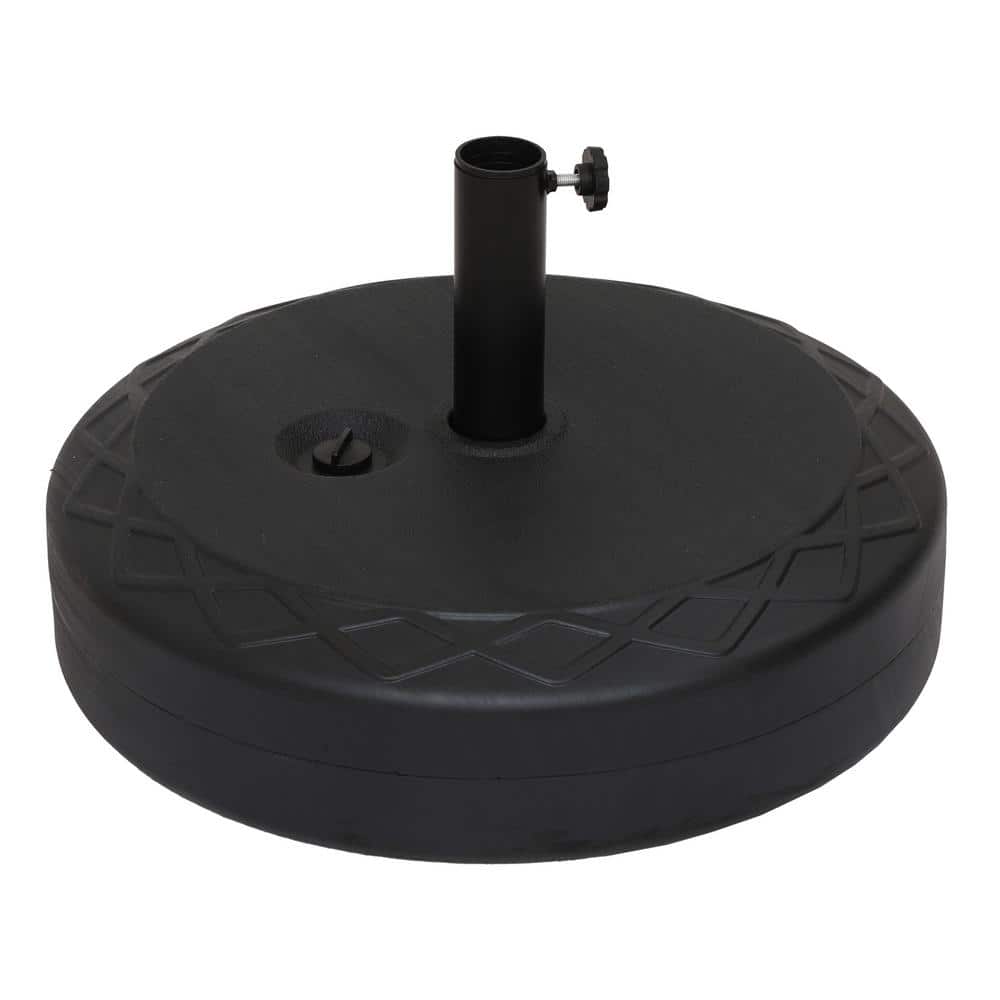 22 in. HDPE Patio Umbrella Base Premium Round Umbrella Base in Black Suitable for 1.49 in./1.9 in. Dia Umbrella Pole price history on PriceWatchPro