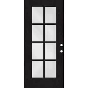 Regency 36 in. x 80 in. Full 8-Lite Left-Hand/Inswing Clear Glass Onyx Stained Fiberglass Prehung Front Door