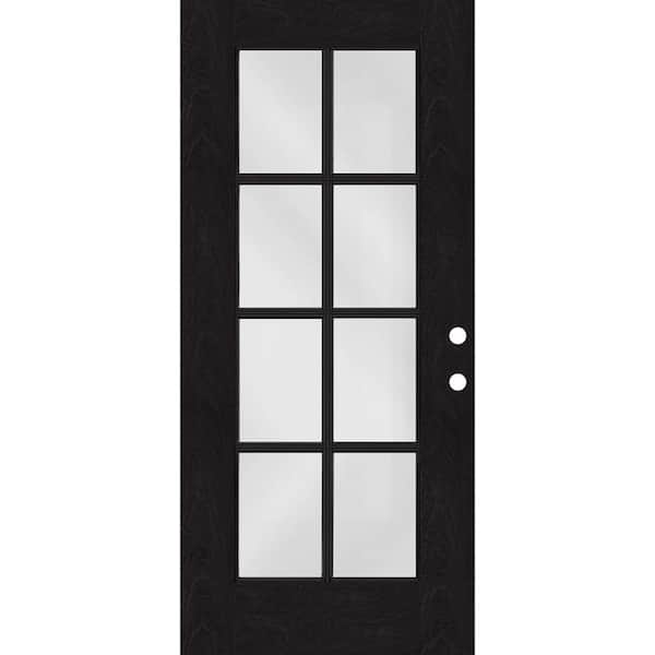 Regency 36 in. x 80 in. Full 8-Lite Left-Hand/Inswing Clear Glass Onyx Stained Fiberglass Prehung Front Door