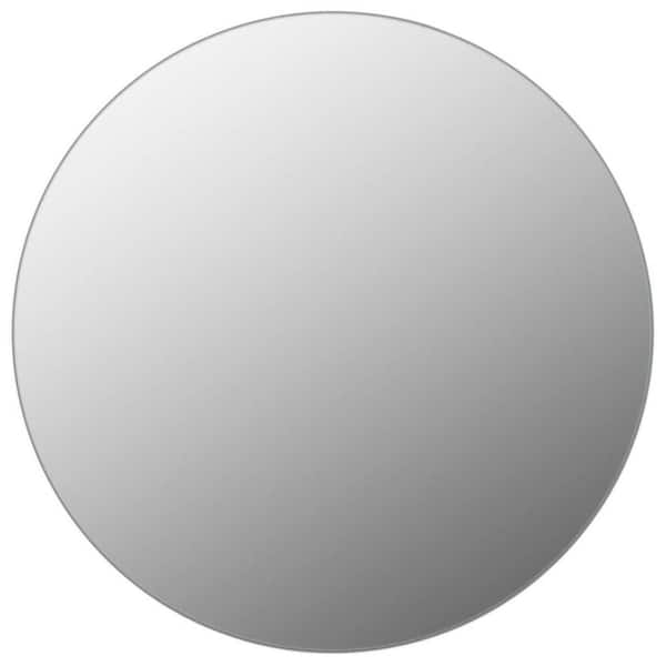 Unbranded 19.7 in. W x 19.7 in. H Round Glass Framed Wall Mount Modern Decor Bathroom Vanity Mirror