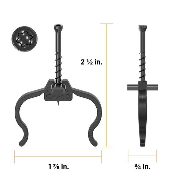 CAMO Edge Clip and Clip Drive Decking Tool Stainless Steel Hidden Deck Fastener Clip Bundle (1800-Count/1000 sq. ft.)