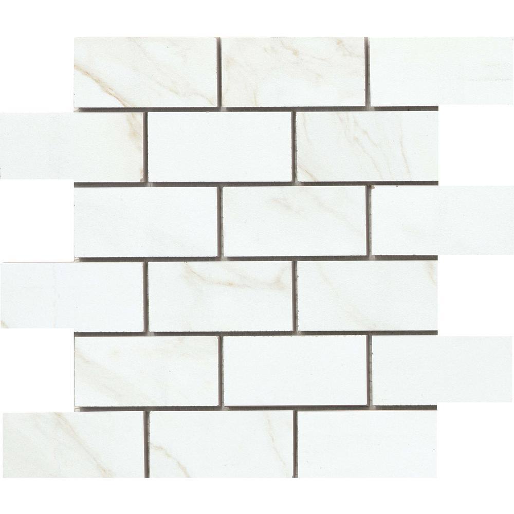 Nobleza Lugo 12 in. x 12 in. Rectangular, Offset Matte Porcelain Mosaic Floor and Wall Tile (0.94 sq. ft./Case, 1 pc) price history on PriceWatchPro