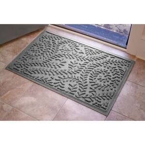 Weatherguard Pro Boxwood 23 in. x 35 in. PET Polyester Indoor Outdoor Door Mat Medium Gray