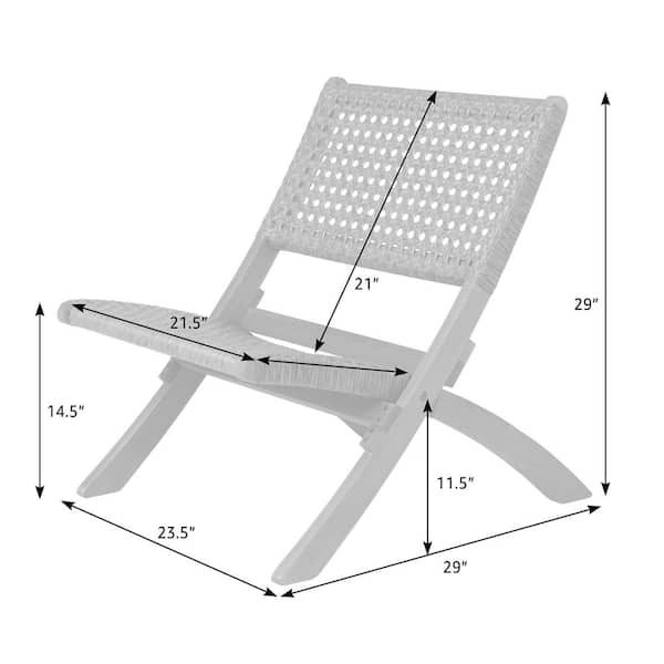 BALKENE HOME Sava Tan Wood Folding Lawn Chair 64159 - The