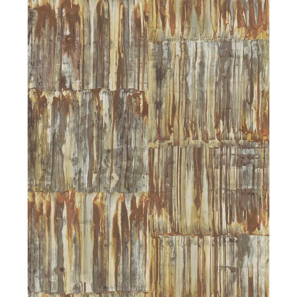 A-Street Prints Chavez Brass Patina Panels Paper Strippable Roll (Covers 56.4 sq. ft.)