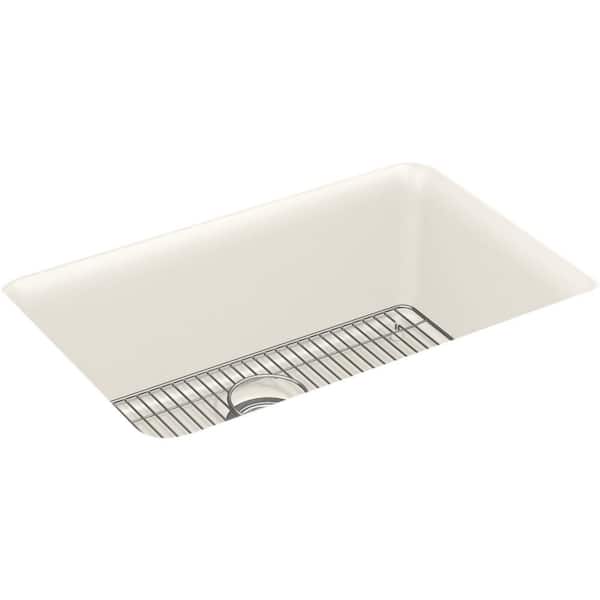 KOHLER Cairn Undermount Neoroc Granite Composite 27-1/2 in. x 18-5/16 in. x 9-1/2 in. Single Bowl Kitchen Sink in Beige