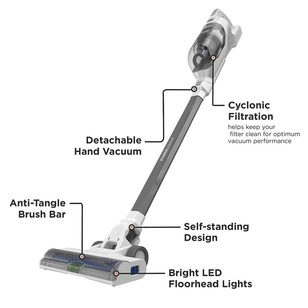 White Convertible Cordless Stick Vacuum for Pets