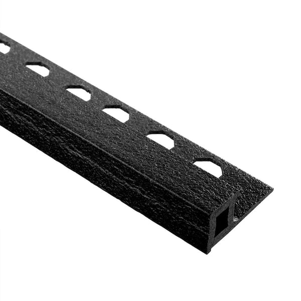 Novolistel Maxi Black 1/2 in. x 98-1/2 in. Composite Tile Edging Trim