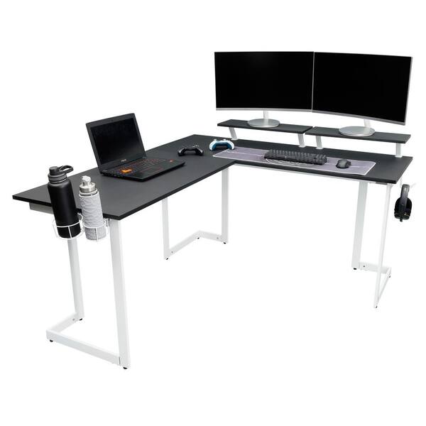 Hydle Desk Ebern Designs Color: Black/White