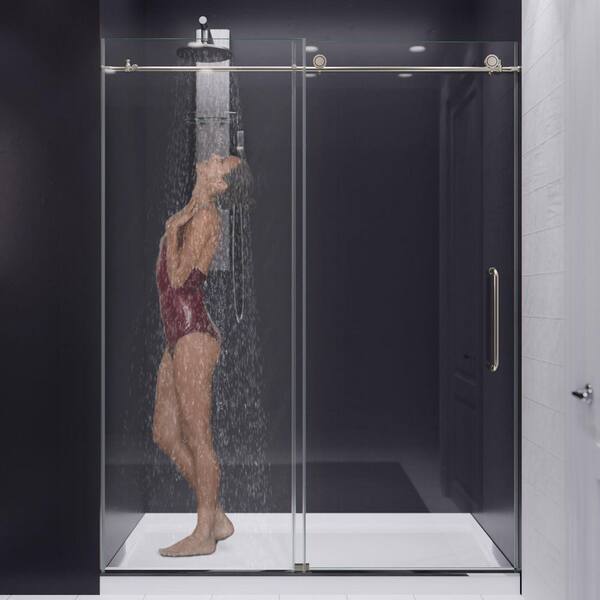 ANZZI SDHDX 76 in. x 50-54 in. Frameless Sliding Shower Door in
