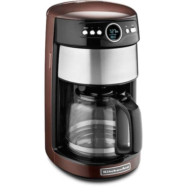 KitchenAid 14-Cup Programmable Coffee Maker with Glass Carafe in Espresso