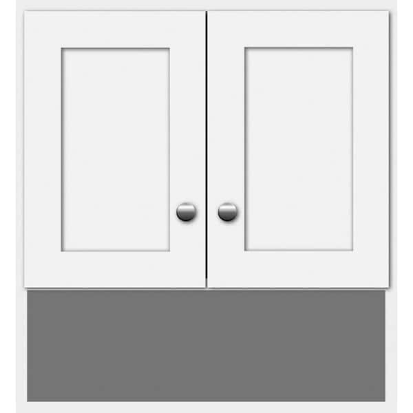 Simplicity by Strasser Shaker 24 in. W x 8.5 in. D x 26 in. H Simplicity Wall Cabinet/Toilet Topper/Over the John in Winterset