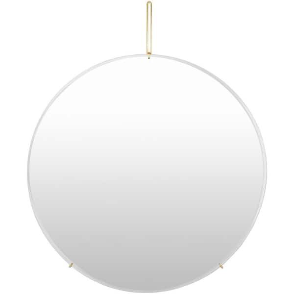 Livabliss Lucian 43 in. x 36 in. Gold Framed Decorative Mirror