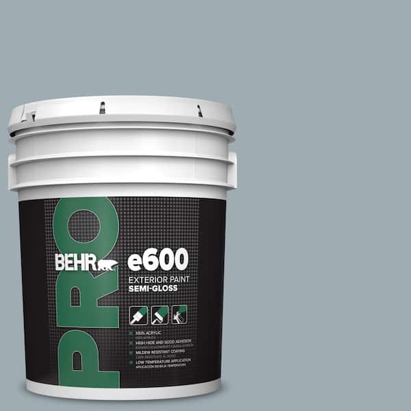 BEHR PRO 5 gal. #ECC-30-1 Pelican Bay Semi-Gloss Exterior Paint