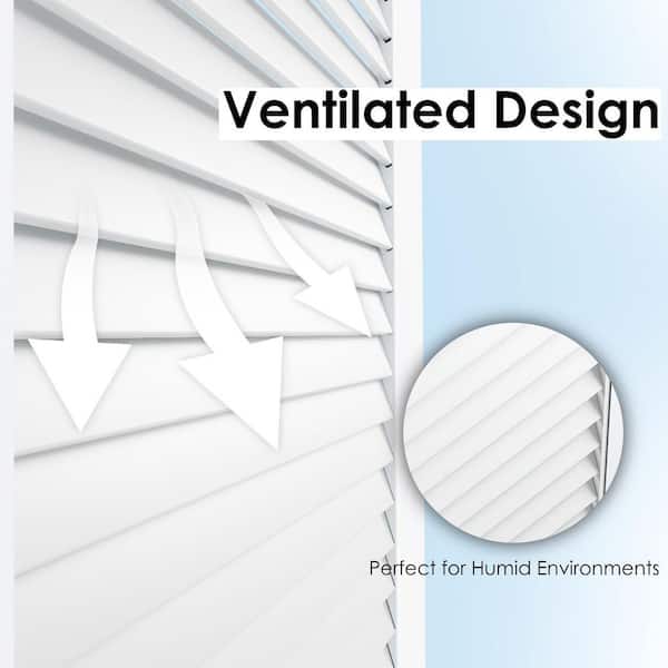 30 in. x 80 in. All Louver, Solid Core,White Composite Prehung Interior Door Left-Handed w/ Quick Assemble Jamb & Handle