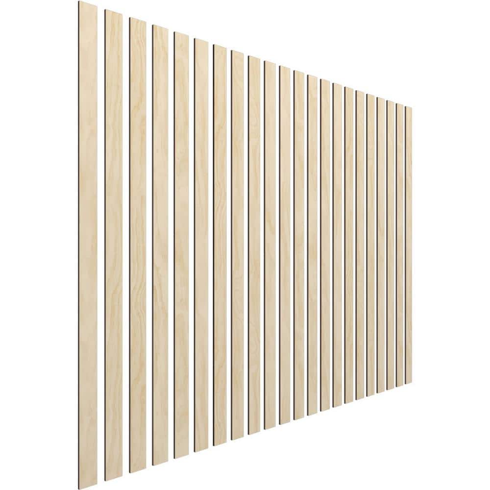 Birch Wood Adjustable Slat Wall Panel Kit, 47"H x 1/4"T