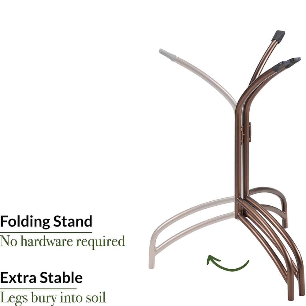 Bronze Copper 20" Metal Bird Bath with Stand