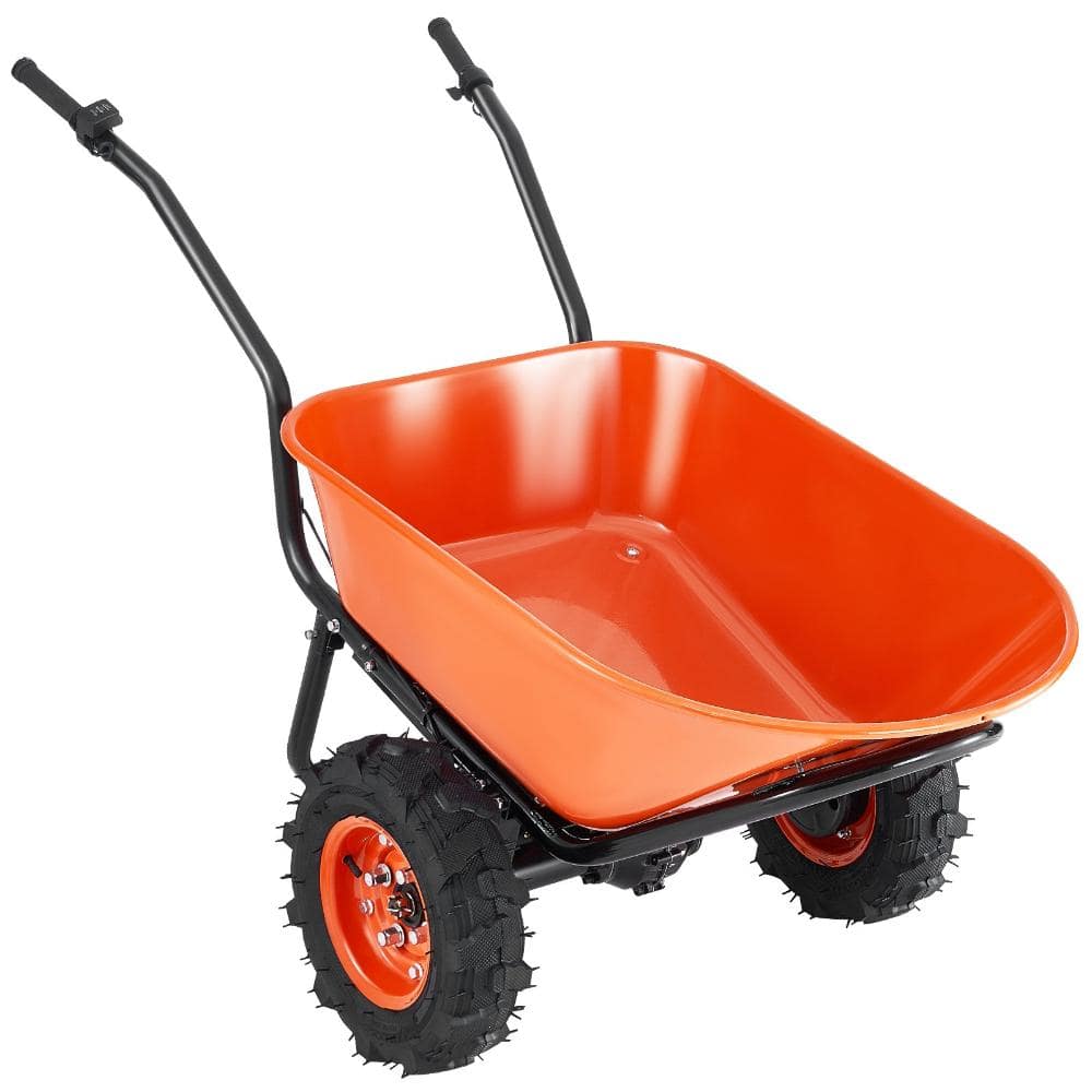 SKONYON 500W Electric Wheelbarrow Cart with 4.5 cu. ft. Capacity 573 lb ...