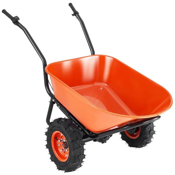 500W Electric Wheelbarrow Cart with 4.5 cu. ft. Capacity 573 lb. Load Capacity and 16 in. Wheels