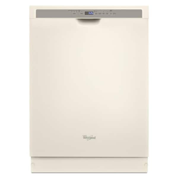 Whirlpool 24 in. Biscuit Front Control Built-In Tall Tub Dishwasher with Stainless Steel Tub and 1-Hour Wash Cycle, 50 dBA