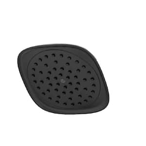 HydroMersion 1-Spray Pattern with 2.0 GPM 7 in. Wall Mounted Fixed Showerhead in Matte Black