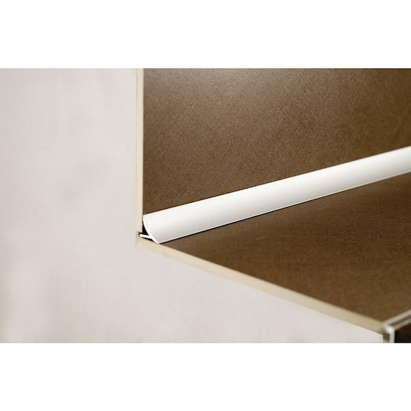 T-COVE 0.5 in. D x 98.5 in. W x 98.4 in. L Connection Wall/Flr Aluminum Anodized Silver Molding and Transition Trim