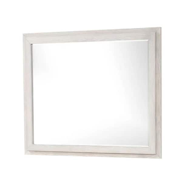 Loji Gray 2 in. W x 38 in. H Modern and Contemporary Rectangle Wood Framed Mirror
